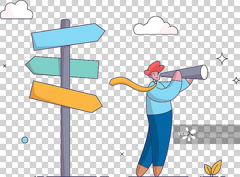 寻找正确方向的概念以做出决策图片素材