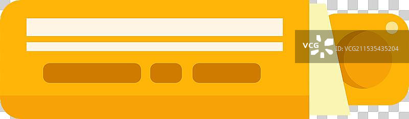 横放的黄色胶水棒，盖子打开。图片素材