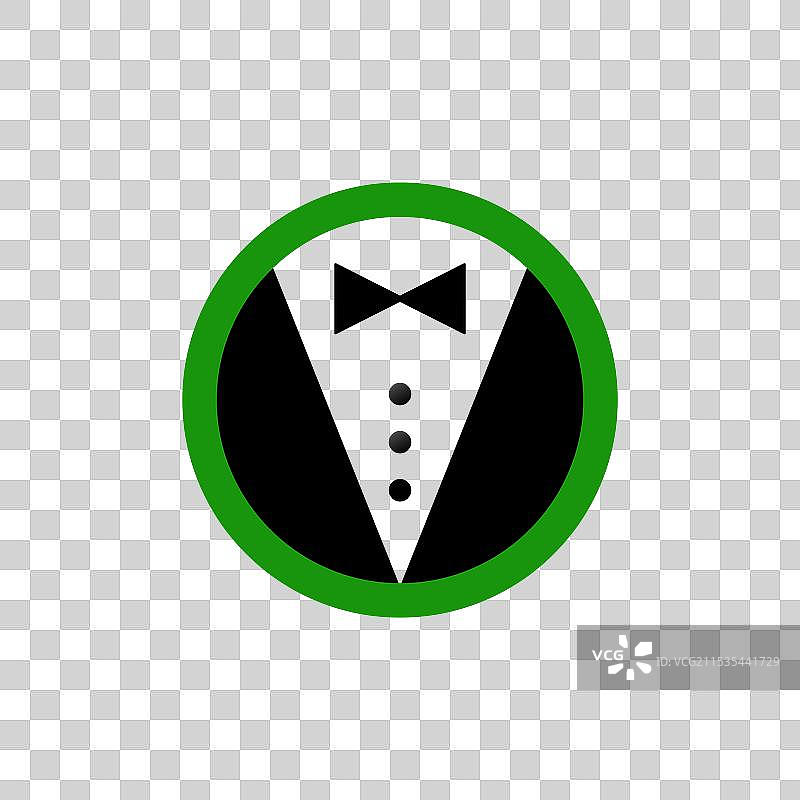 带有绿色环的着装规范符号图片素材