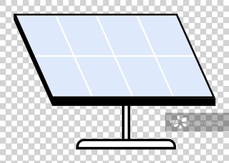 带支架的太阳能电池板，强调清洁可再生能源图片素材