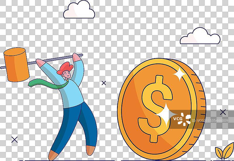 全球经济金融危机概念与货币图片素材