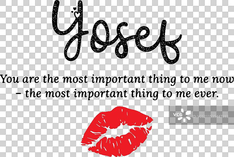 约瑟夫的名字与嘴唇图片素材