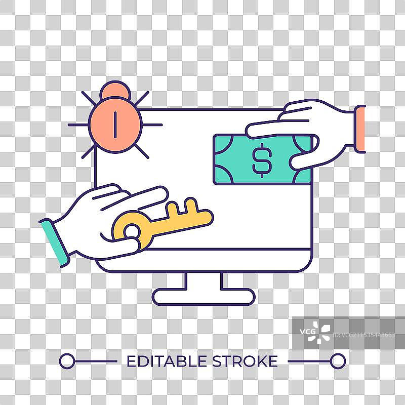 在线交易漏洞 RGB 颜色图标图片素材