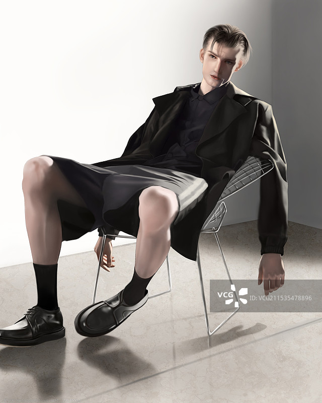 厚涂写实时尚插画图片素材