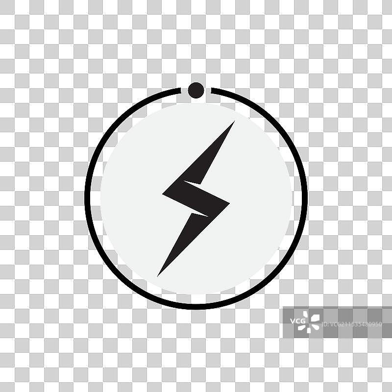 带反射的白色电池充电图标图片素材