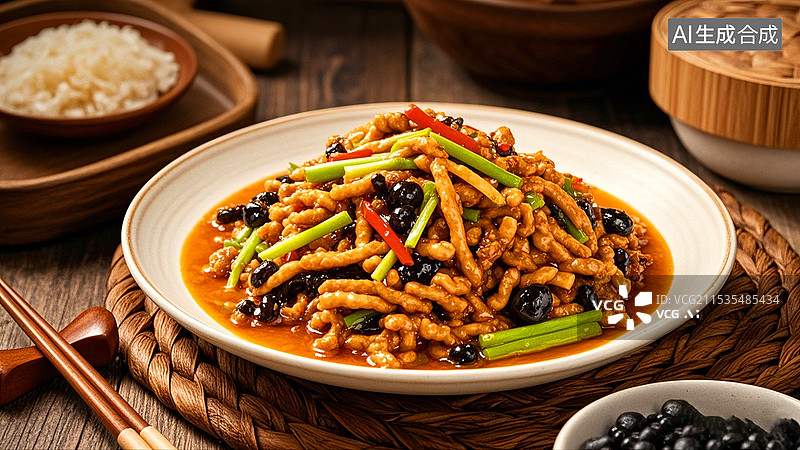 【AI数字艺术】中国传统烹饪美食鱼香肉丝图片素材