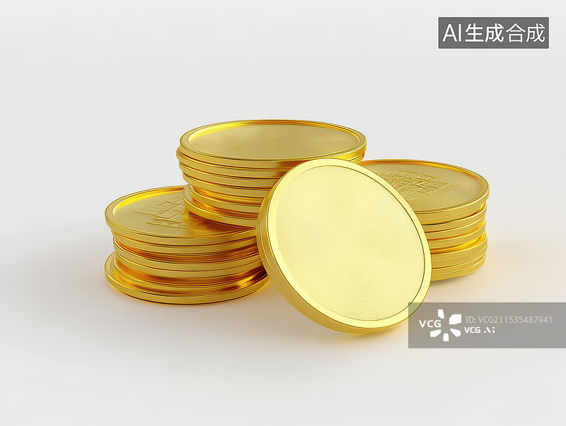 【AI数字艺术】3d渲染马里奥风格动画金币货币的免扣元素图片素材