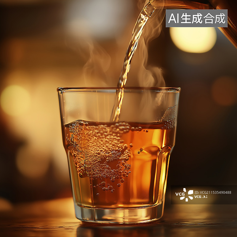 【AI数字艺术】冬至，杯中热茶，绿茶红茶，中国传统饮品图片素材