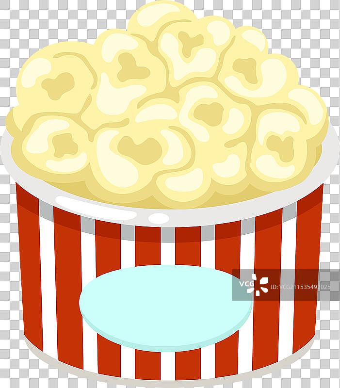 白色背景上的爆米花图片素材