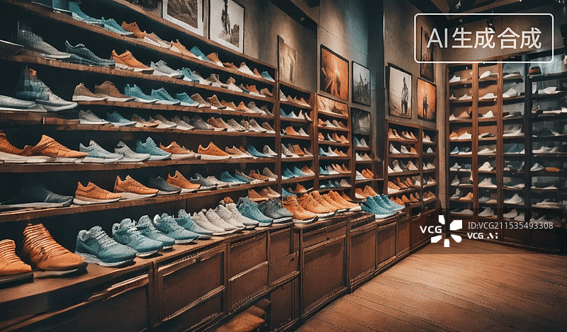 【AI数字艺术】鞋店展示图片素材