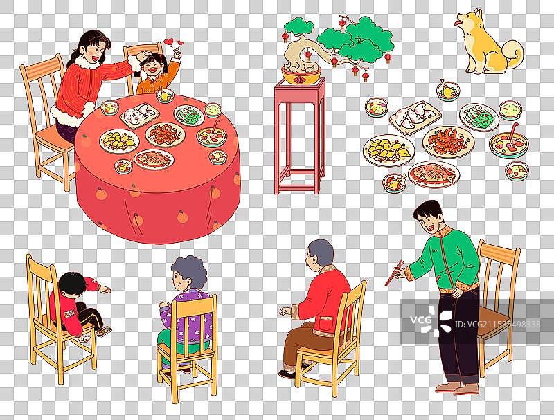 春节年夜饭图片素材