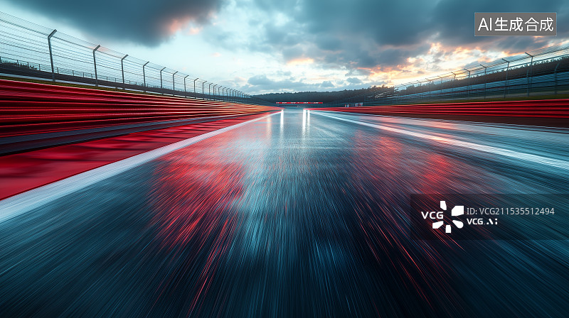 【AI数字艺术】赛车场公路赛道场景图片素材