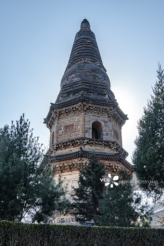 北京房山云居寺北塔（辽代)图片素材
