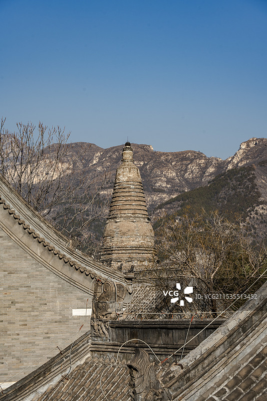 北京房山云居寺北塔（辽代)图片素材