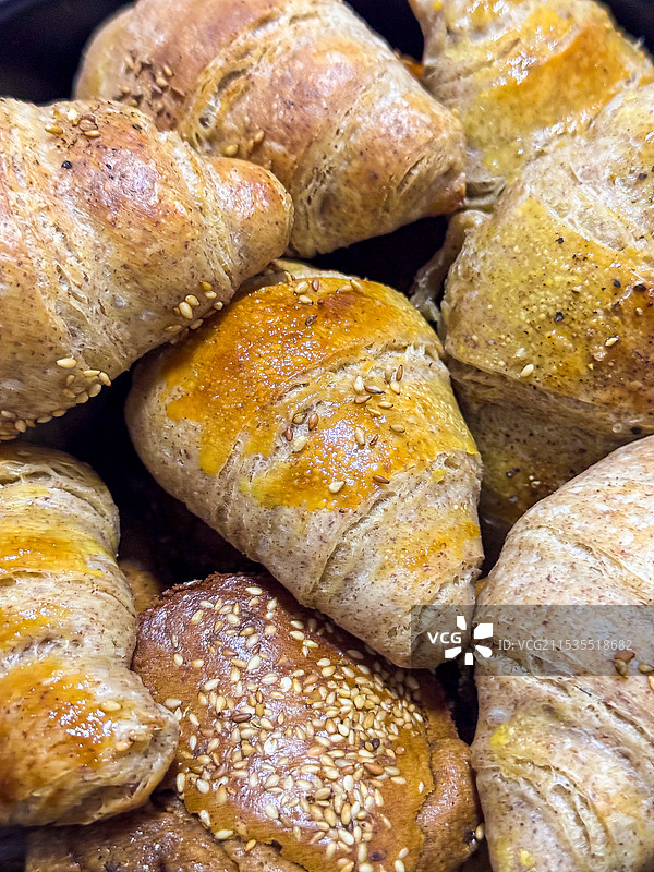 面包的全帧拍摄图片素材