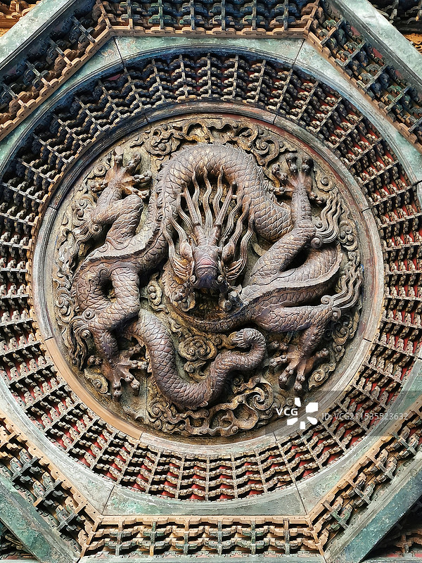 中国古代建筑博物馆盘龙藻井图片素材
