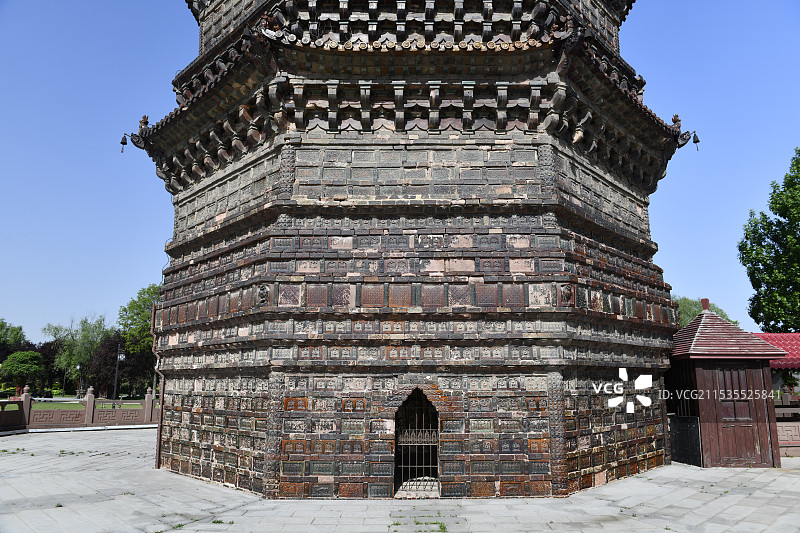 中国古塔揽胜/河南篇：开封【佑国寺塔】铁塔/局部，无后期原图图片素材