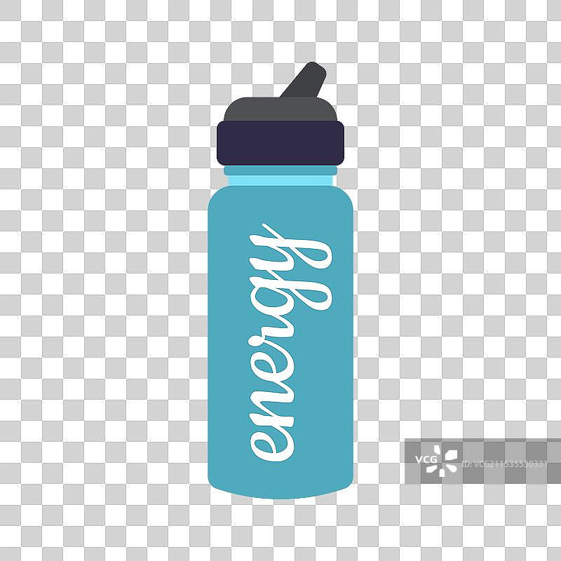 平面设计的塑料自行车水瓶图片素材