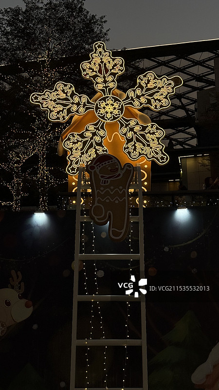 广州天河商场圣诞气氛 雪人图片素材