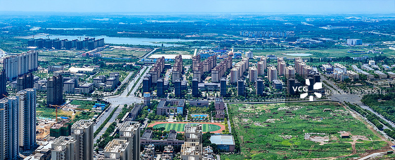 荆门市 掇刀区 红星时代广场 象山大道 生态运动公园 航拍图片素材