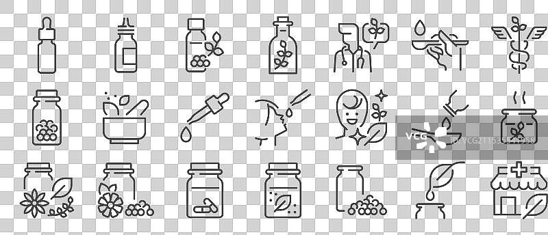 顺势疗法图标集图片素材