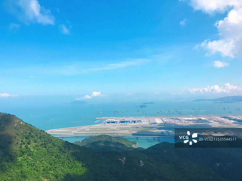 香港机场航拍图片素材