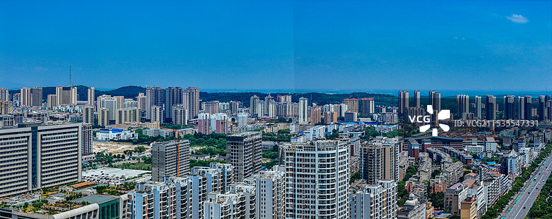 荆门市 掇刀区 红星时代广场 象山大道 生态运动公园 航拍图片素材