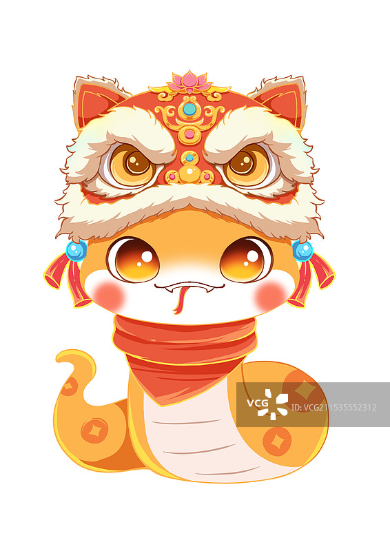 手绘蛇年插画图片素材