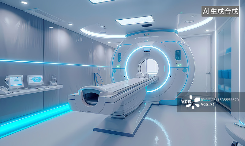 【AI数字艺术】核磁共振医疗设施图片素材