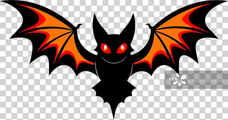 万圣节吸血鬼蝙蝠展翅飞翔图片素材