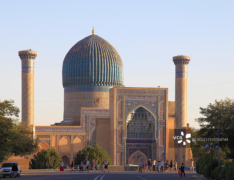 乌兹别克斯坦，撒马尔罕，古尔-艾米尔，帖木儿陵墓，帖木儿图片素材