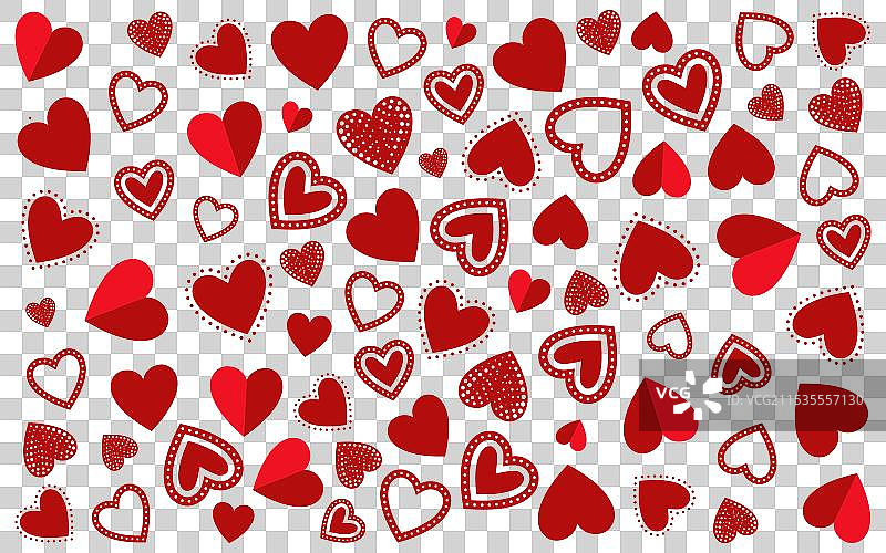 无缝爱心形状图案图片素材