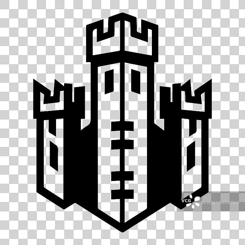 围攻图标或现代线条符号线条艺术图片素材