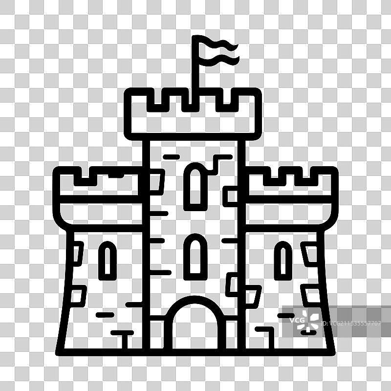 围攻图标或现代线条符号线条艺术图片素材