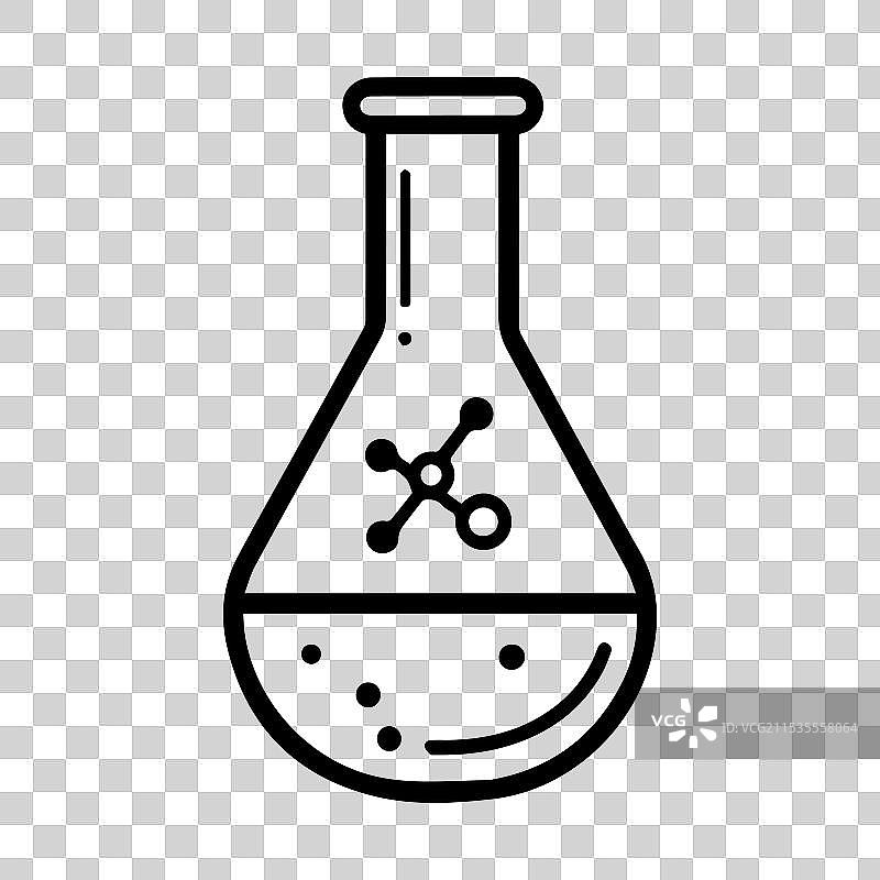 实验室实验图标或现代线条符号图片素材