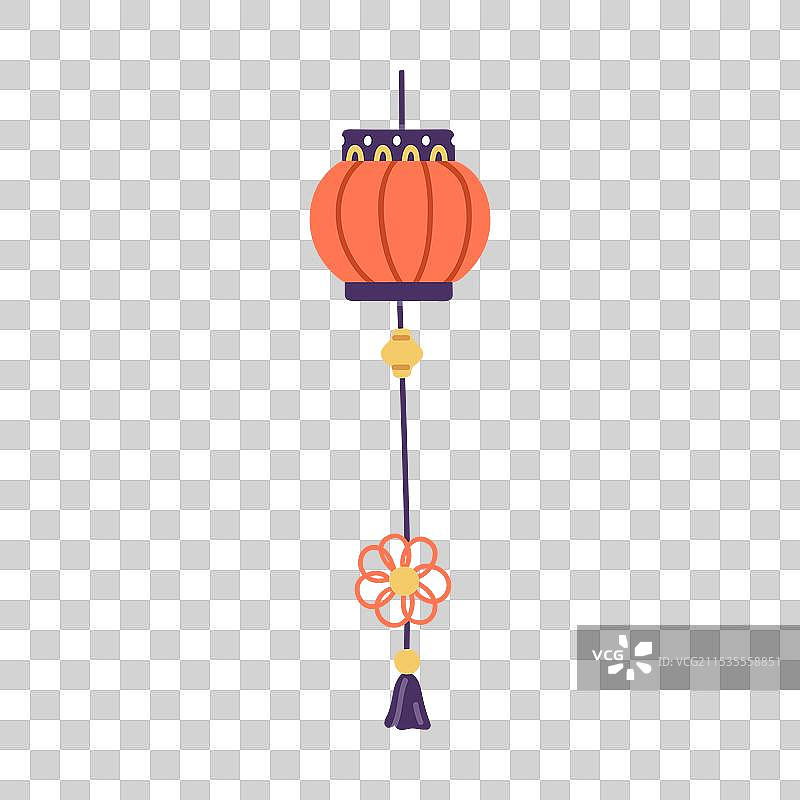 传统红色中国纸灯笼图片素材