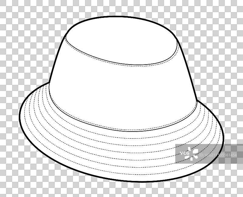 简约的夏季桶帽时尚配饰图片素材