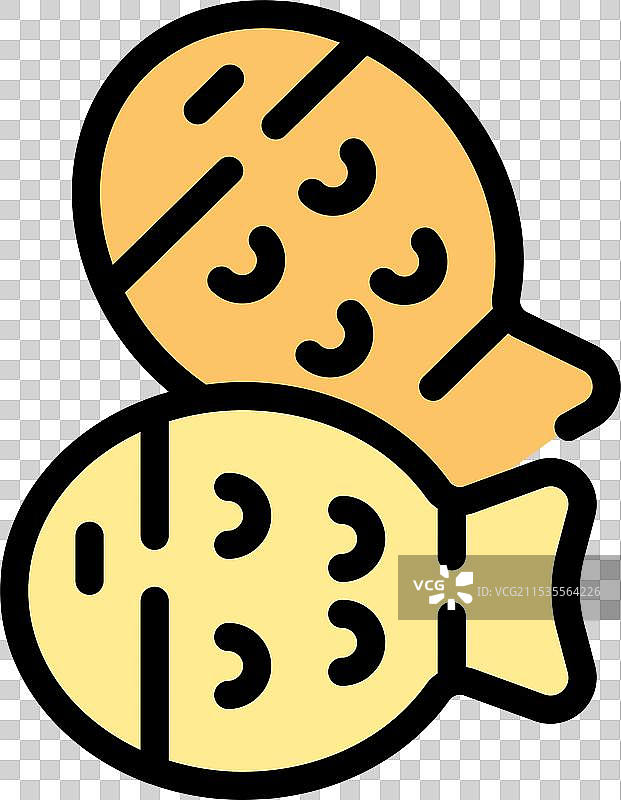 鲷鱼烧日本鱼形蛋糕街头食品图标图片素材