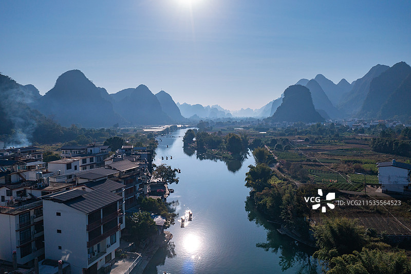 静静的遇龙河图片素材