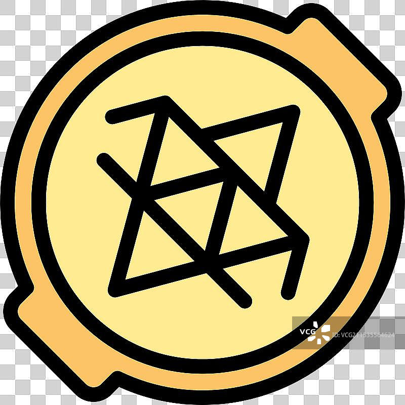 圆形下水道盖，上面有三角形组成的星形图案图片素材