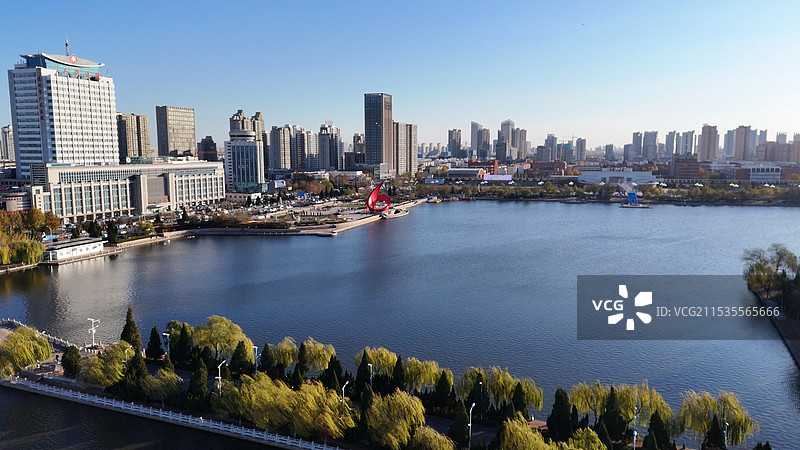 山东省德州市德城区新湖风景区图片素材