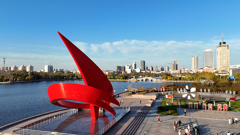 山东省德州市德城区新湖风景区图片素材