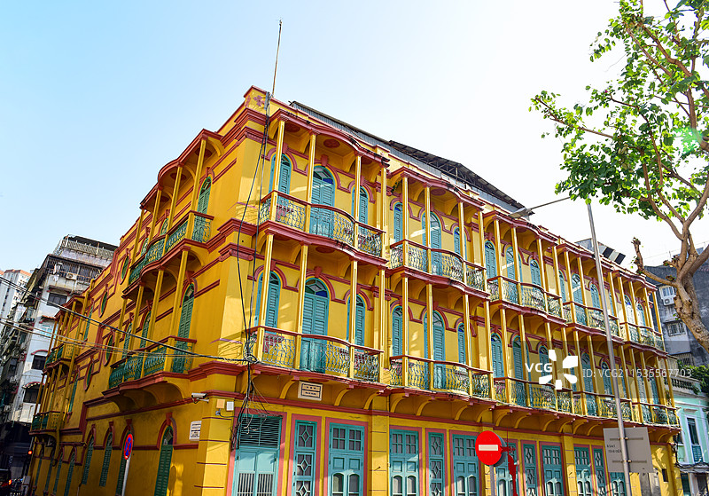 澳门特别行政区疯堂斜巷图片素材