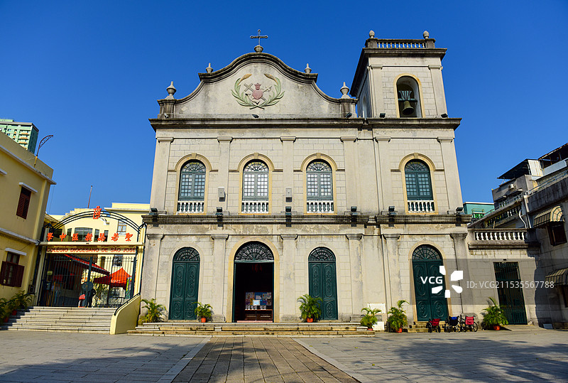 澳门特别行政区疯堂斜巷图片素材