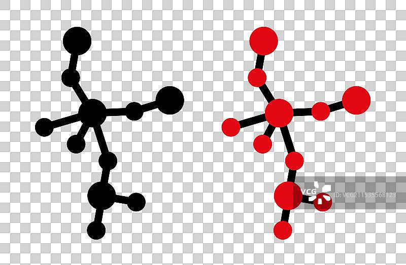 氧分子结构图标集图片素材