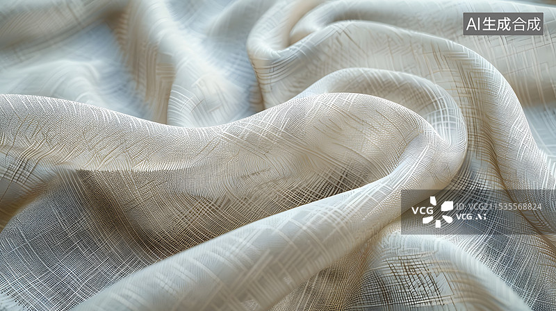 【AI数字艺术】亚麻纤维织物纹理，桌布表面，布背景图片素材