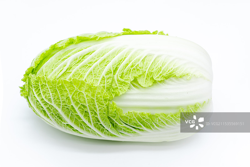白色背景上的大白菜图片素材