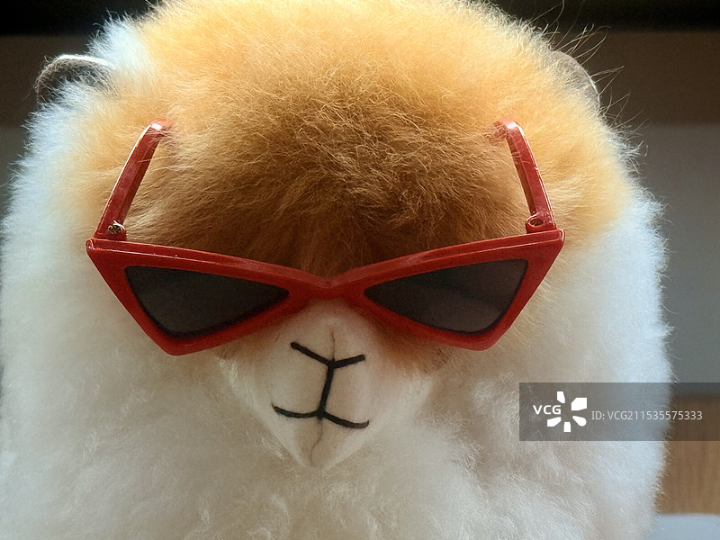 秘鲁骆驼毛绒玩具特写图片素材