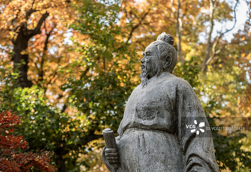 范仲淹雕塑图片素材