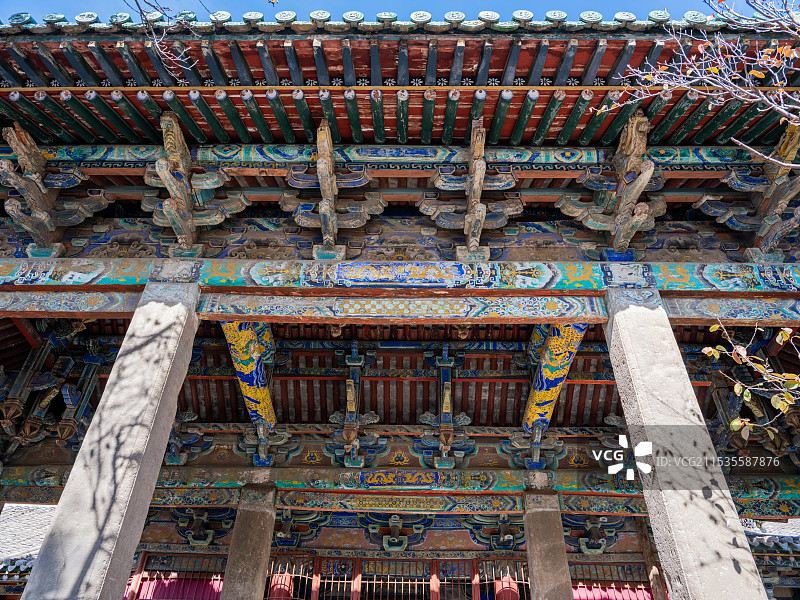 山西晋城玉皇庙的古建筑图片素材